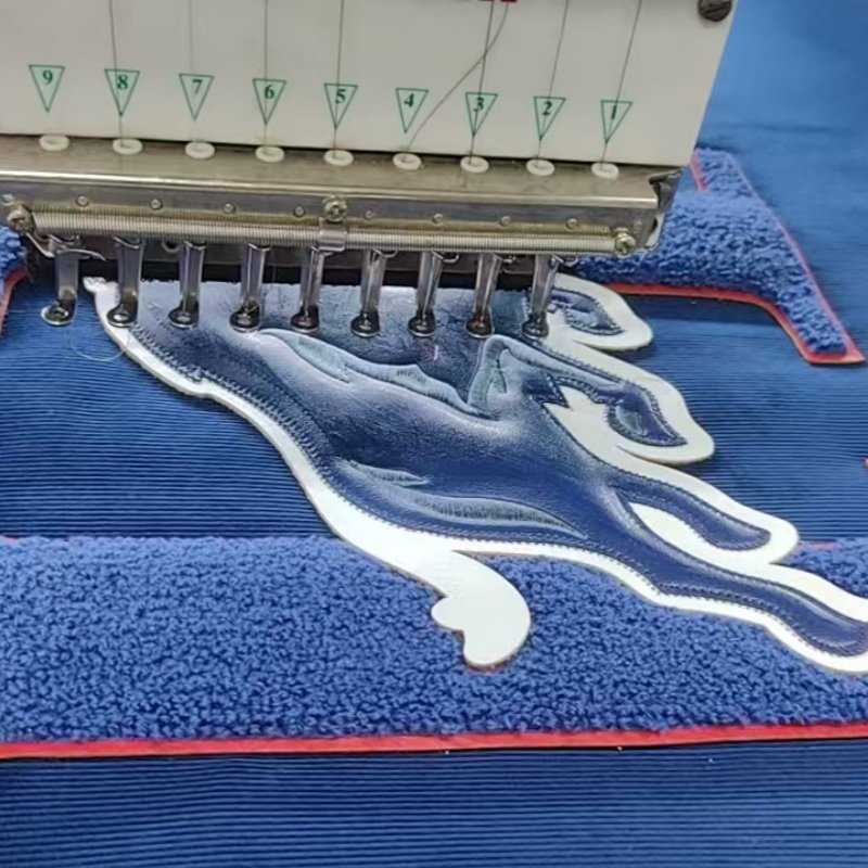 chenille patch embroidery process custom varsity jacket oem factory