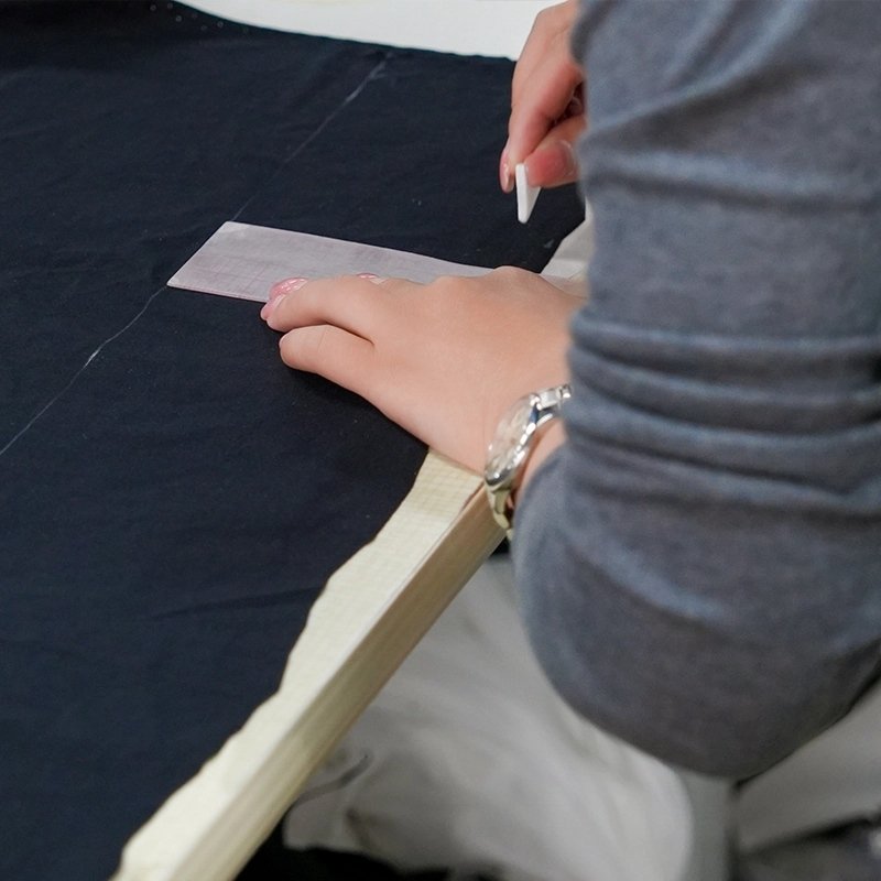 custom varsity jacket pattern marking sampling process oem garment factory