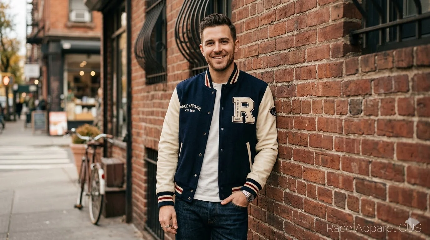 raceapparelcus.com - Mens Varsity Jacket