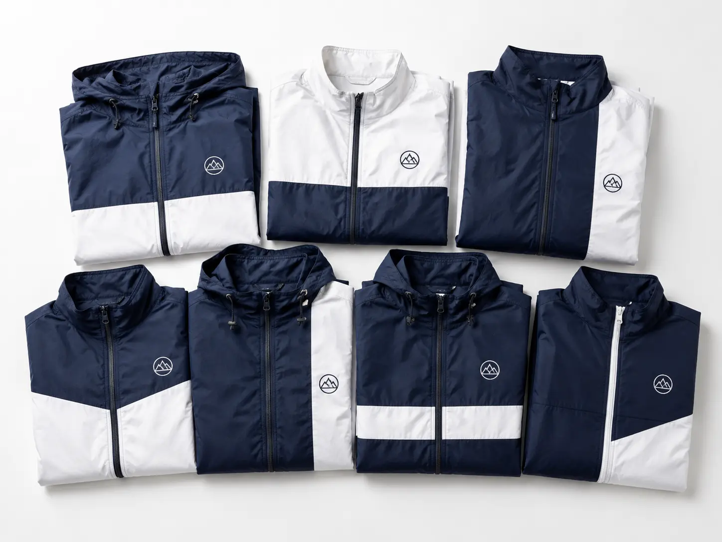 Custom windbreaker jackets manufactured in bulk for sports teams