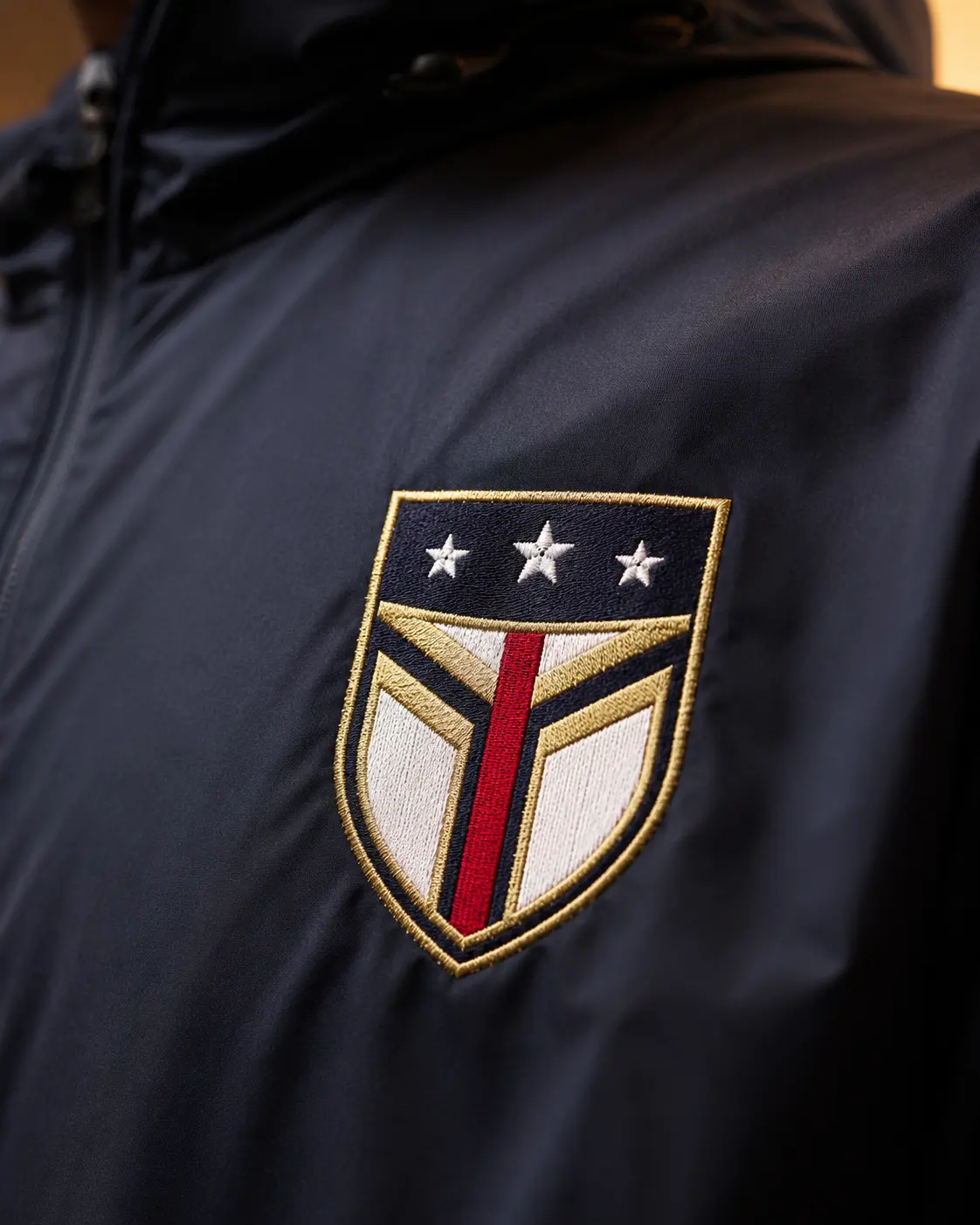 Custom windbreaker jackets with embroidered team logo