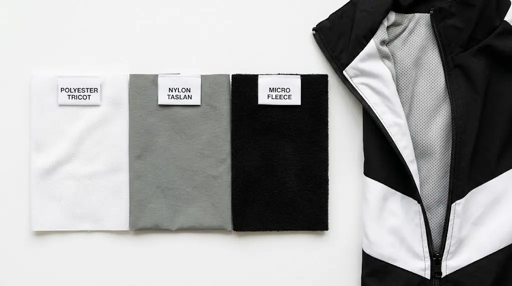 Fabric types used in custom track jacket manufacturing