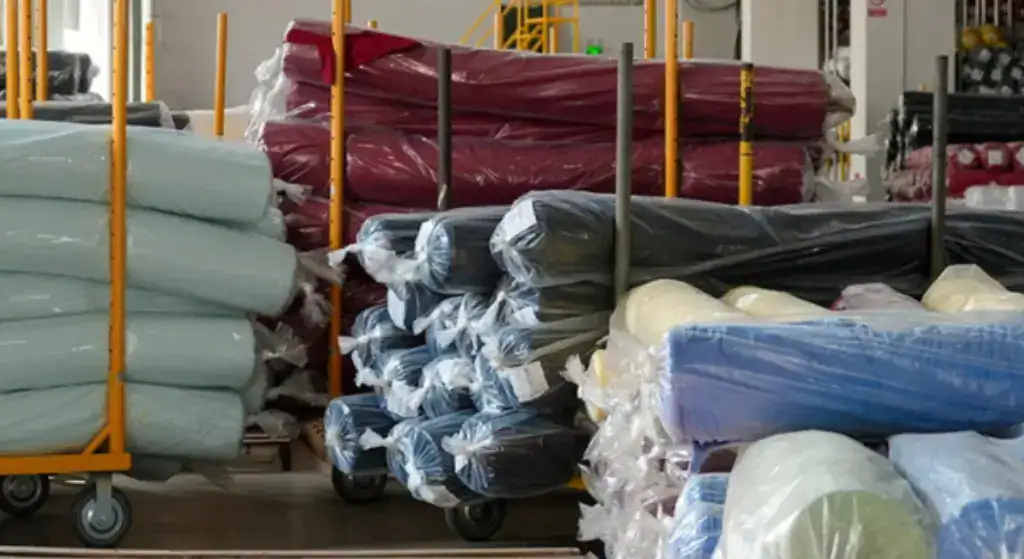 Deadstock fabric roll used for a small batch cutting run
